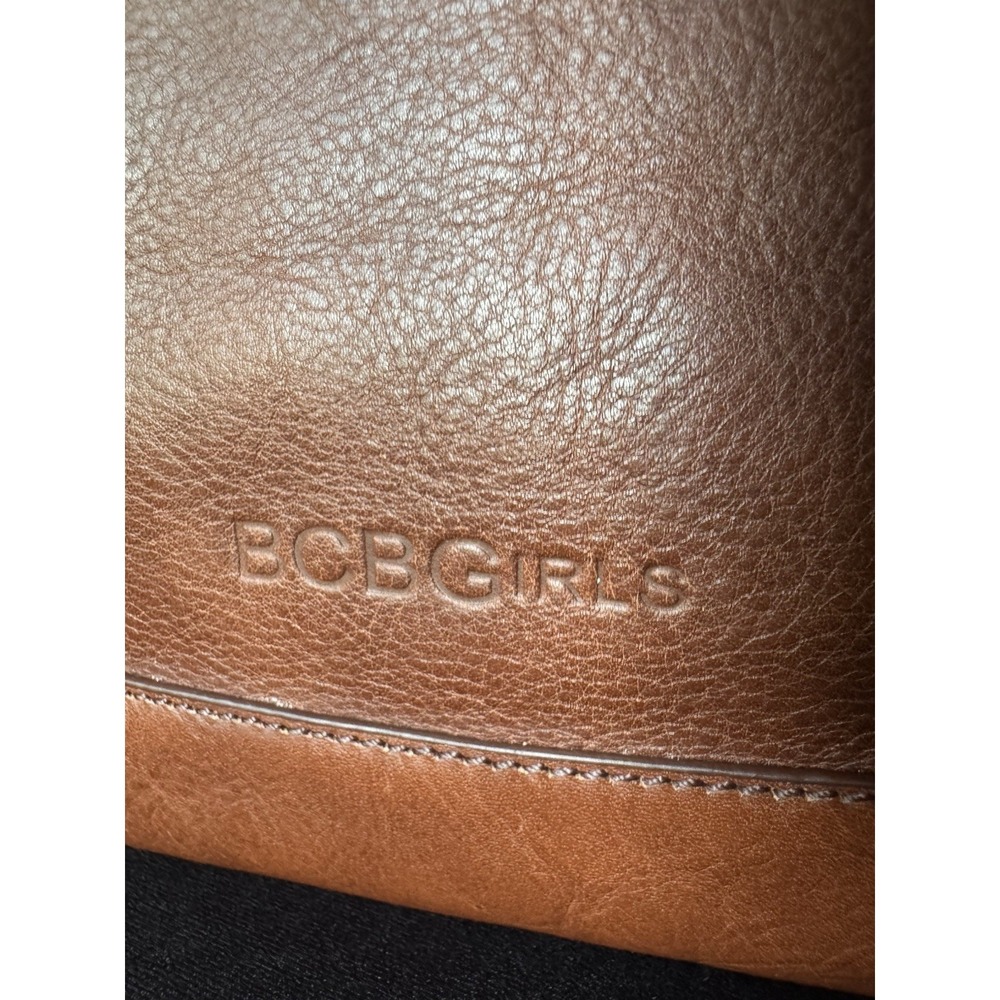 BCB Girls Brown Leather Bag In Western Style With Turquoise - Picture 6 of 16